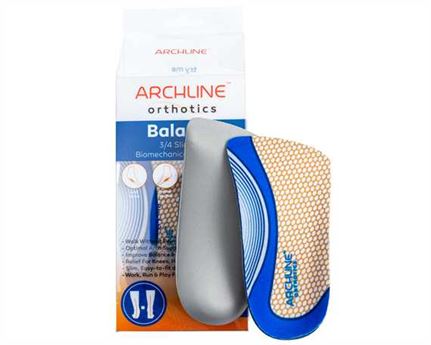 ARCHLINE INSOLES ORTHO BALANCE SLIMLINE 3/4 SIZE 39
