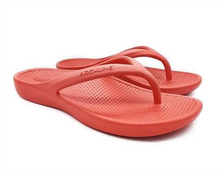 Archline Rebound Orthotic Thongs Size 37 Red