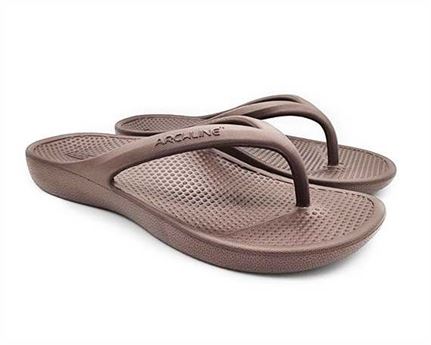 Archline Rebound Orthotic Thongs Size 37 Brown