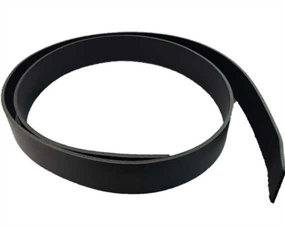 BELT STRAP BLACK 25MM WIDE 3.5MM THICK ITALIAN DOUBLE BUTT STANDARD LENGTH