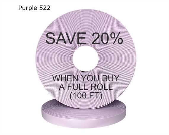 BioThane® BETA® ADJUSTABLE (3/4") 19MM LAVENDER PU522 (PER L/FT)