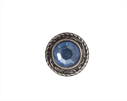 CONCHO CRYSTAL LIGHT BLUE SCREW BACK/EACH 15MM