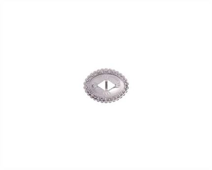 CONCHO OVAL SLOTTED NICKEL PLATE 43X55MM