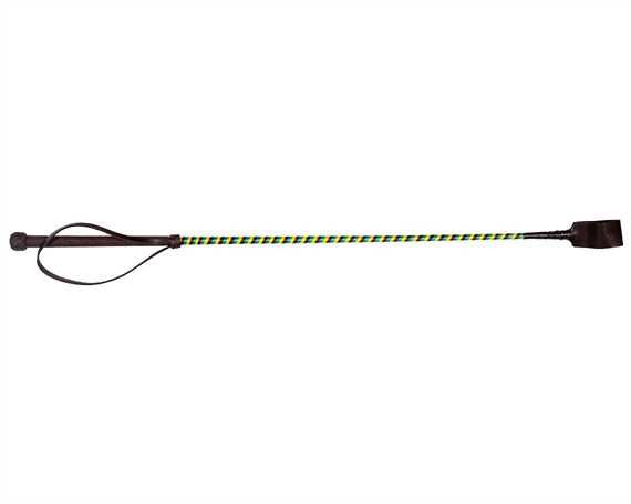 CROP EMERALD GOLD WITH BROWN HANDLE AND KEEPER