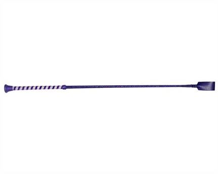 CROP PUPRLE NU-BUCK WITH  GLITTER HANDLE 24''