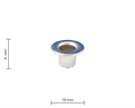 EYELET BOOT 6.0MM NICKEL PKT OF 1000