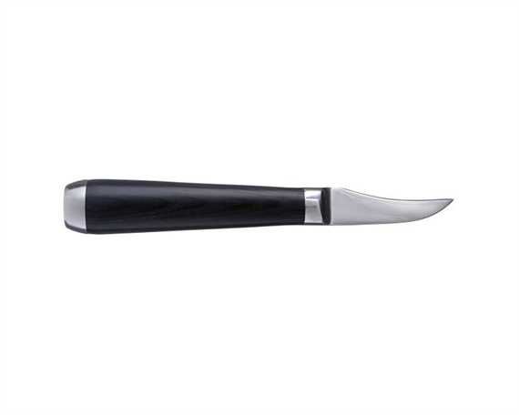 CURVED DAMASCUS STEEL TRIM KNIFE #35010-01