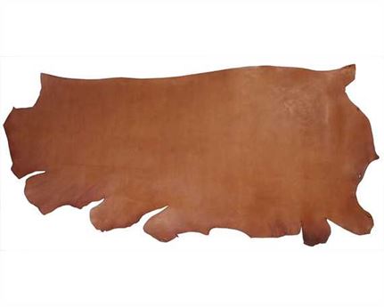 MORGAN OAK VEG BRIDLE SIDE 4/4.5MM LT HAVANA HEAVY USA STEER HIDE LEATHER