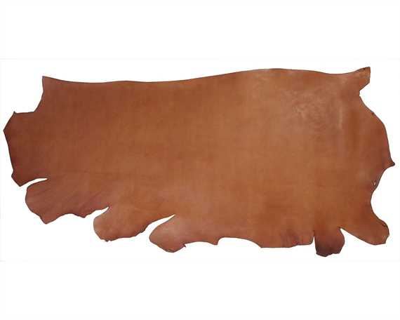 MORGAN OAK VEG BRIDLE SIDE 4/4.5MM LT HAVANA HEAVY USA STEER HIDE LEATHER
