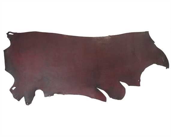 MORGAN OAK SIDES LATIGO 4.0/4.8MM BURGUNDY HEAVY USA STEER HIDE LEATHER