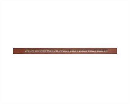 BRASS CLINCHES ON NUT BROWN LEATHER 10MM