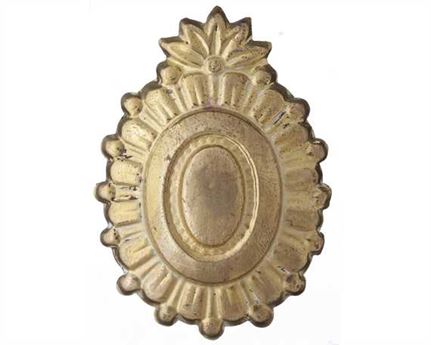 LEAD FILLED ORNAMENTS ORNATE OVAL BRASS 32MM