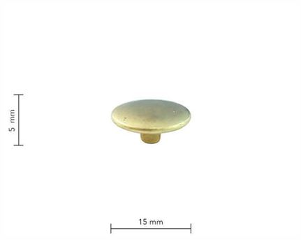PRESS STUD LARGE DU GILT (BRASS) TOP PER 1000