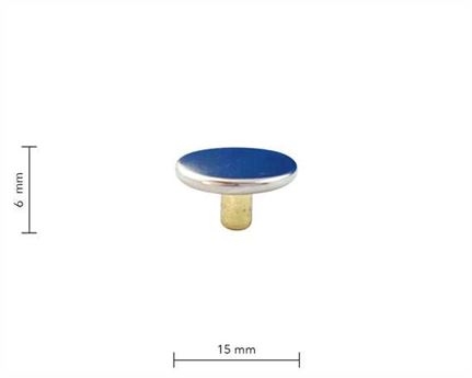 PRESS STUD LARGE DU NICKEL TOP LONG STEM PER 100
