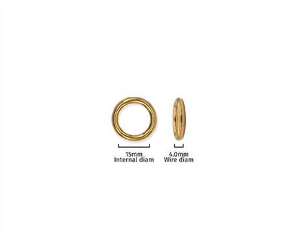 RING BRASS 15MM INTERNAL DIMENSION