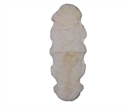 SHEEP RUG HAIR SEWN DOUBLE LENGTH WHITE