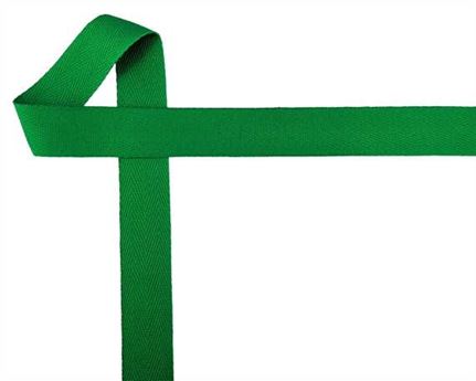 WEBBING BINDING COTTON (PER L/MTR) EMERALD 32MM