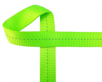 WEBBING HEAVY TRUCK (PER L/MTR) FLUORO LIME L01 25MM