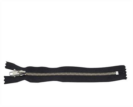 ZIP CLOSED END #5 NICKEL BLACK TAPE 20 CM