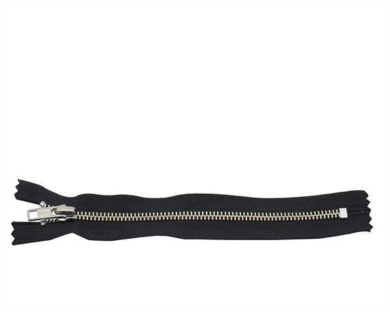 ZIP CLOSED END #5 NICKEL BLACK TAPE 20 CM